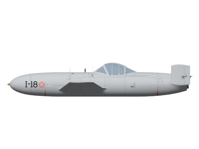 Mitsubishi G4M Betty Type24 tei and cherry blossom MXY-7 Type11 3D model_24