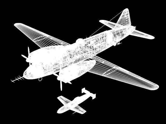 Mitsubishi G4M Betty Type24 tei and cherry blossom MXY-7 Type11 3D model_18