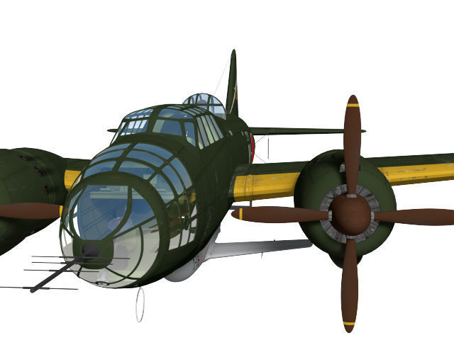 Mitsubishi G4M Betty Type24 tei and cherry blossom MXY-7 Type11 3D model_6