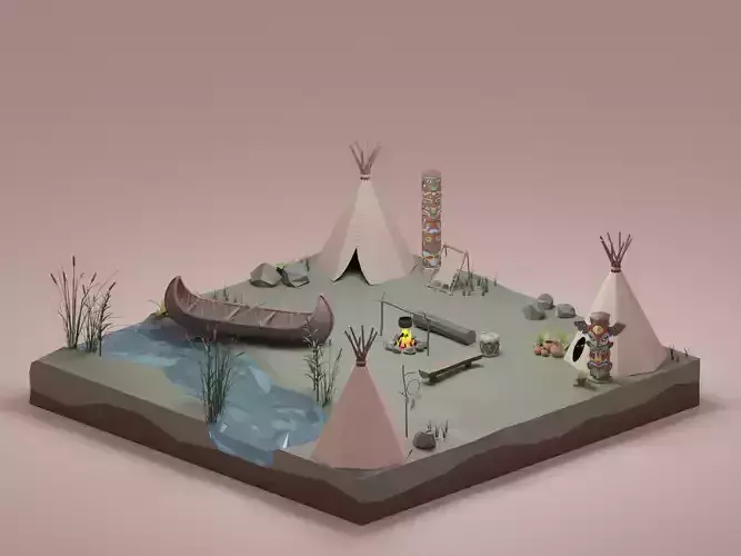 Native American village