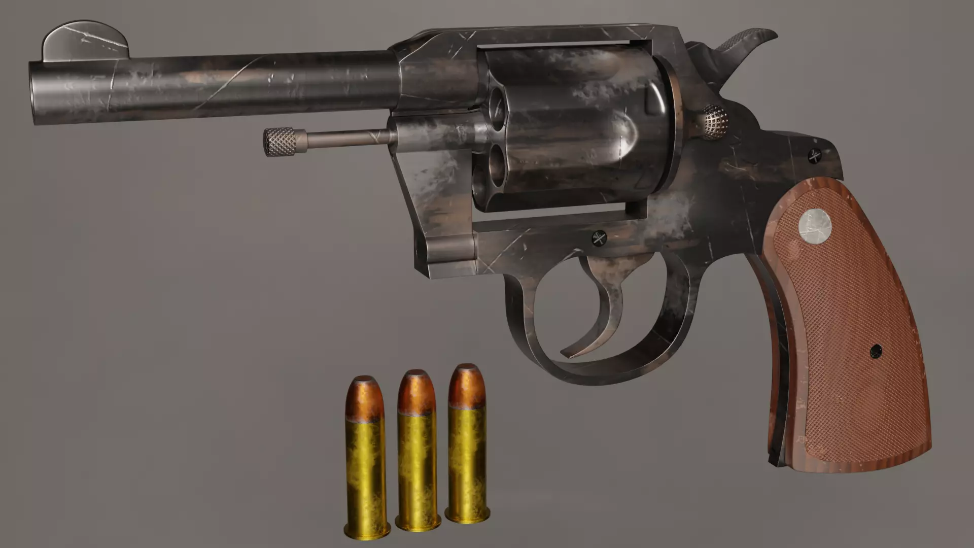 Revolver Gun 3D model