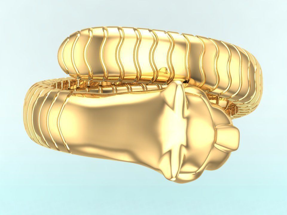 Leopard rings - Cheetah ring - Panther ring - Men ring 3D print model_5