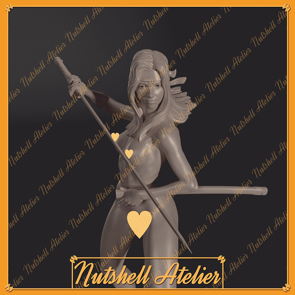 Nutshell Atelier   - Samurai girl NSFW 3D print model_10