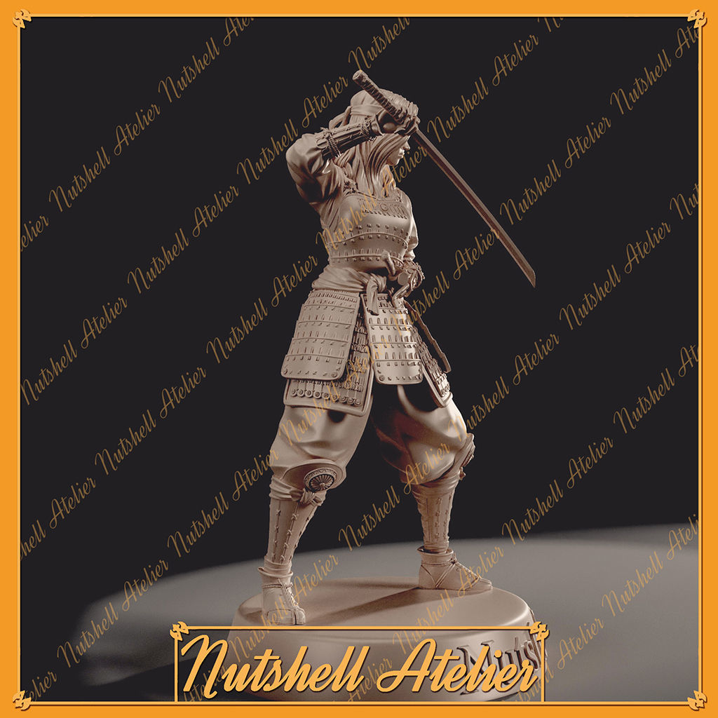 Nutshell Atelier   - Samurai girl NSFW 3D print model_9