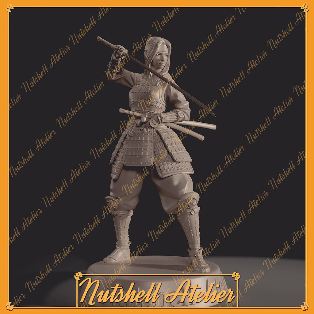 Nutshell Atelier   - Samurai girl NSFW 3D print model_5