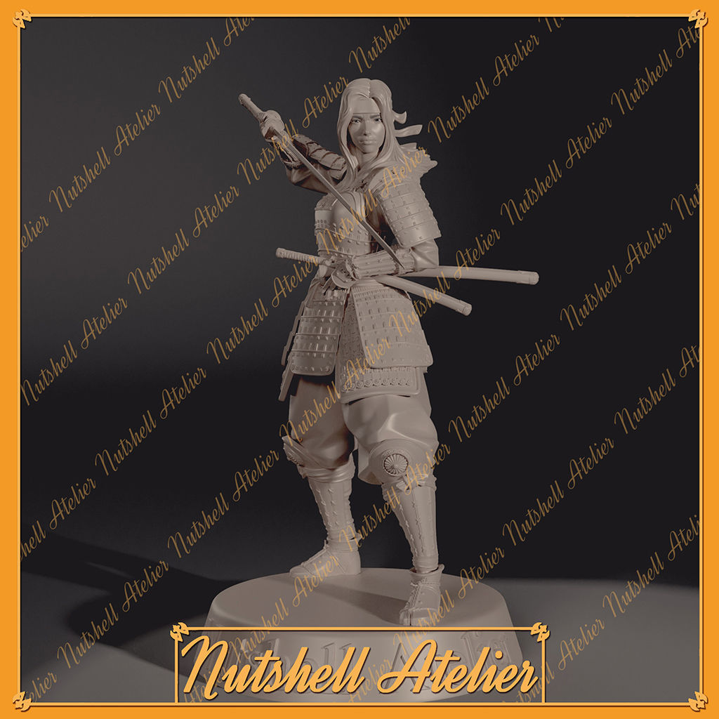 Nutshell Atelier   - Samurai girl NSFW 3D print model_2