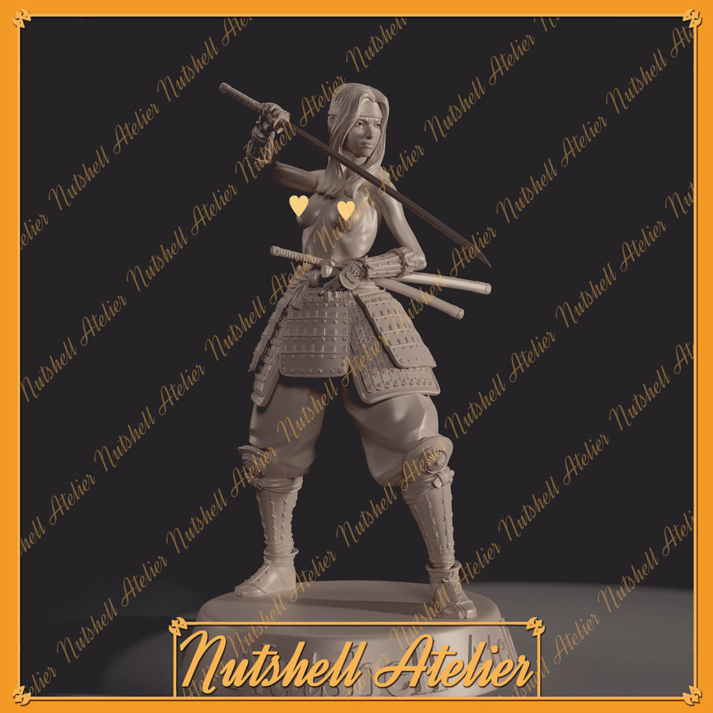 Nutshell Atelier   - Samurai girl NSFW 3D print model_4
