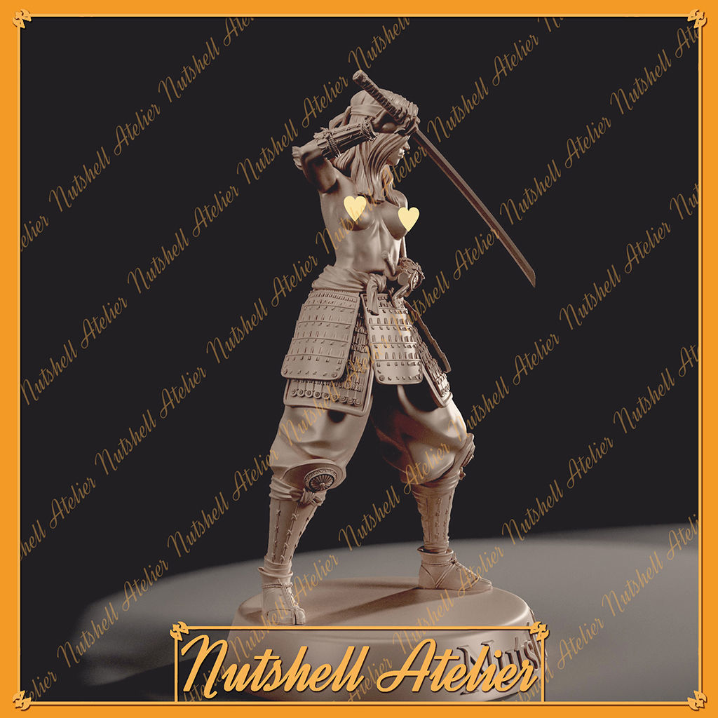 Nutshell Atelier   - Samurai girl NSFW 3D print model_8