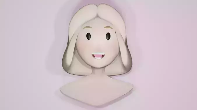UI Stylised girl charecter head