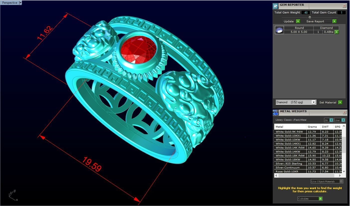 Double Pixiu ring - Unicorn ring  3D print model_6