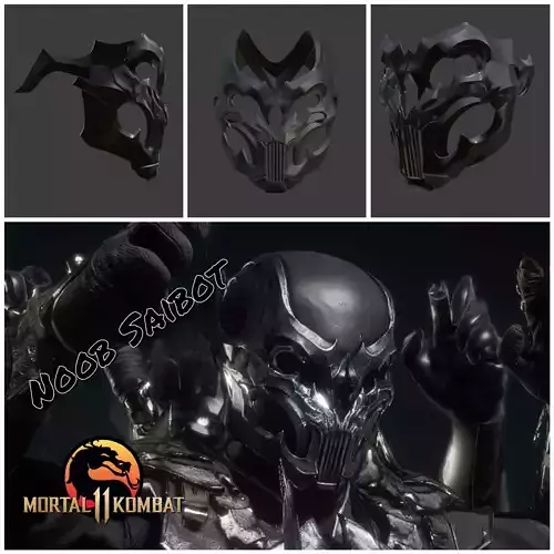 Noob Saibot mask from Mortal Kombat 11 - Muzzle of Drahmin