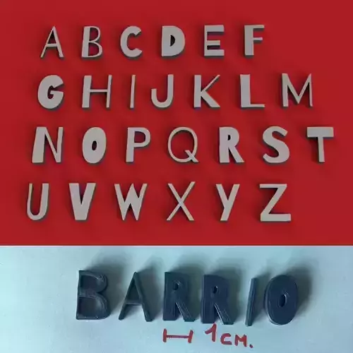 BARRIO1 AND BARRIO2 - 3D Letters STL FILE 3D print model