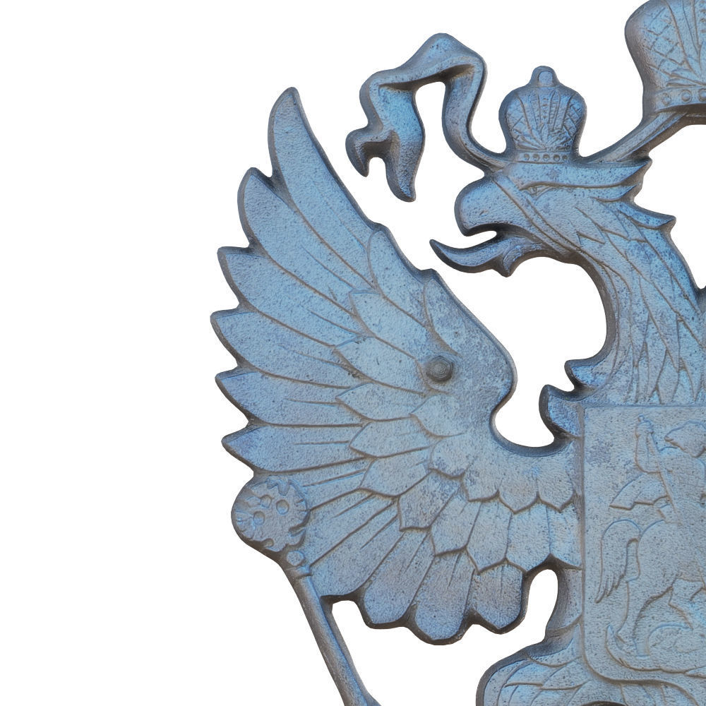 Russian coat of arms Double-headed eagle 3D model_4