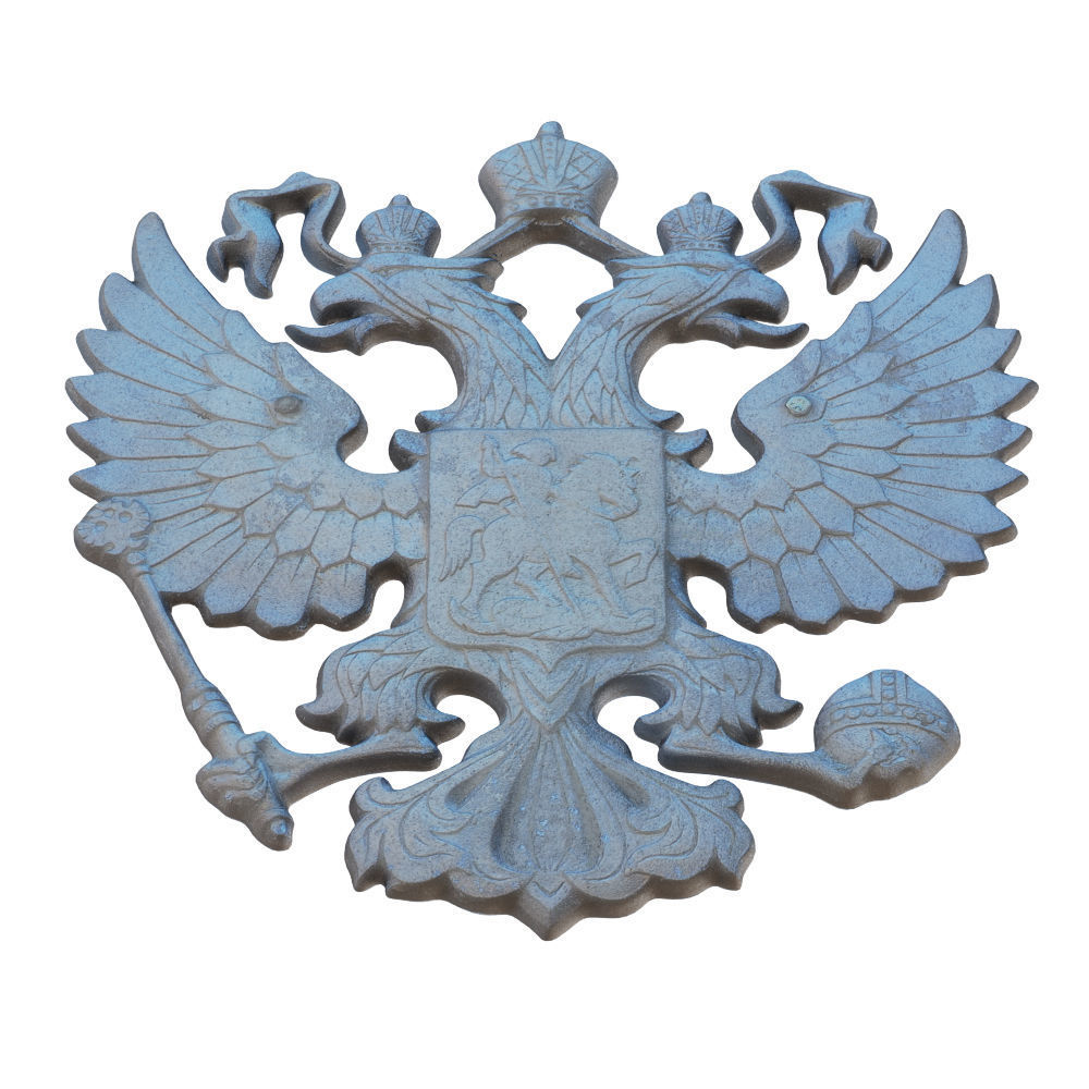 Russian coat of arms Double-headed eagle 3D model_3