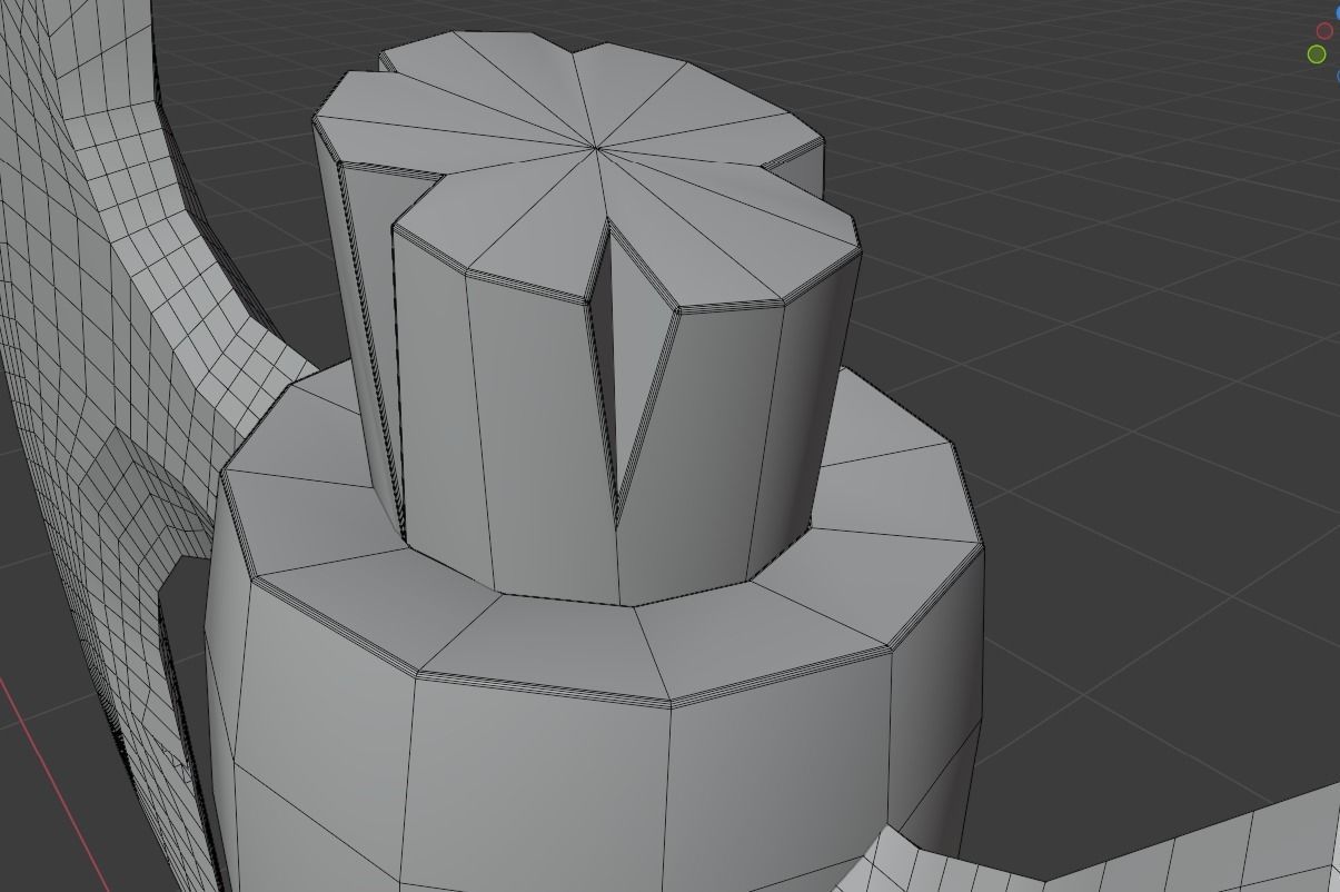 Stylized Axe Low-poly 3D model_11