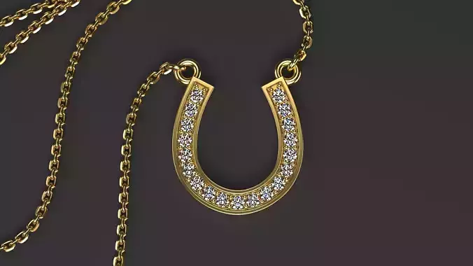 Simple horseshoe pendant