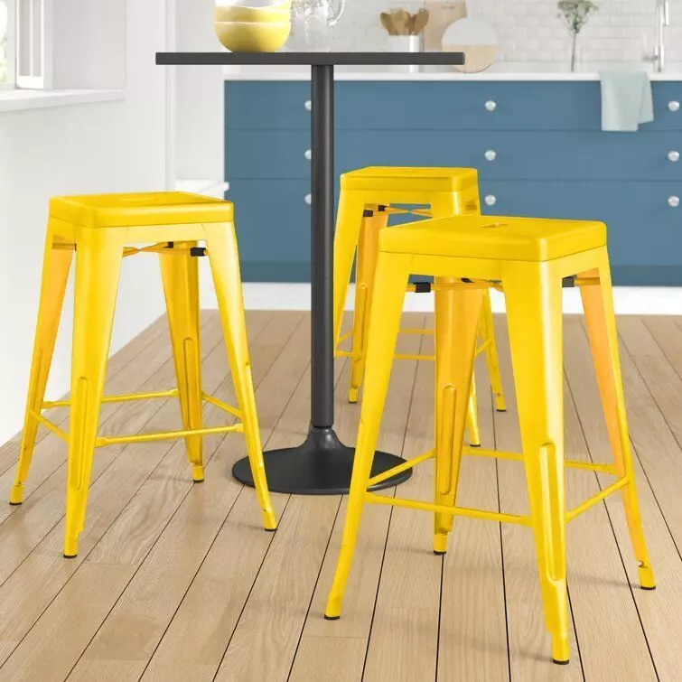 Alyssa Counter Stool Tall High Chair - 10 Colour 3D model_0