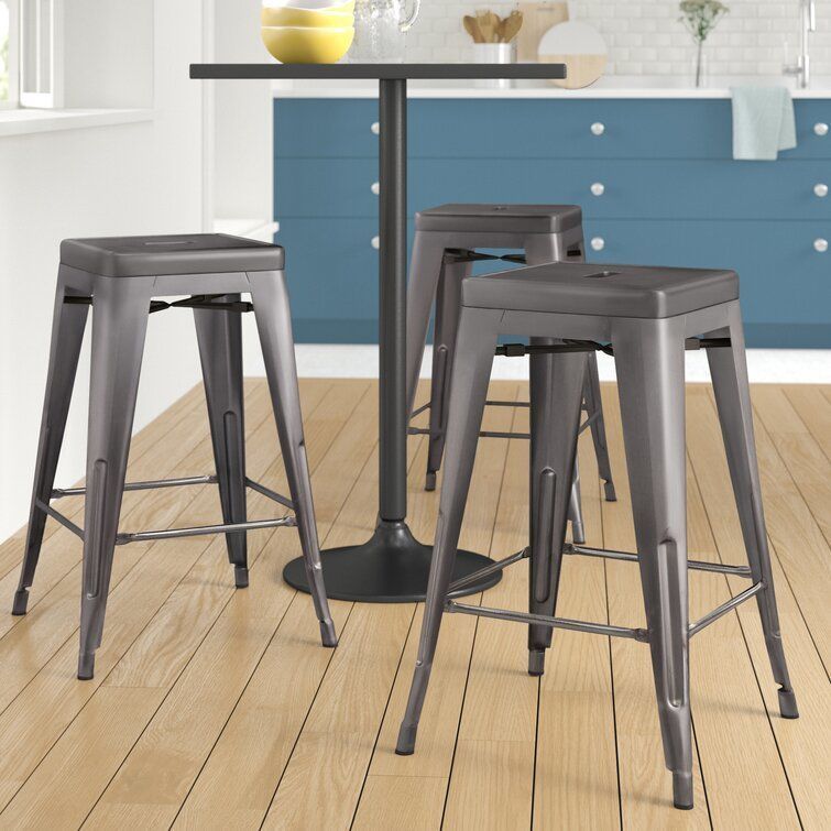 Alyssa Counter Stool Tall High Chair - 10 Colour 3D model_4