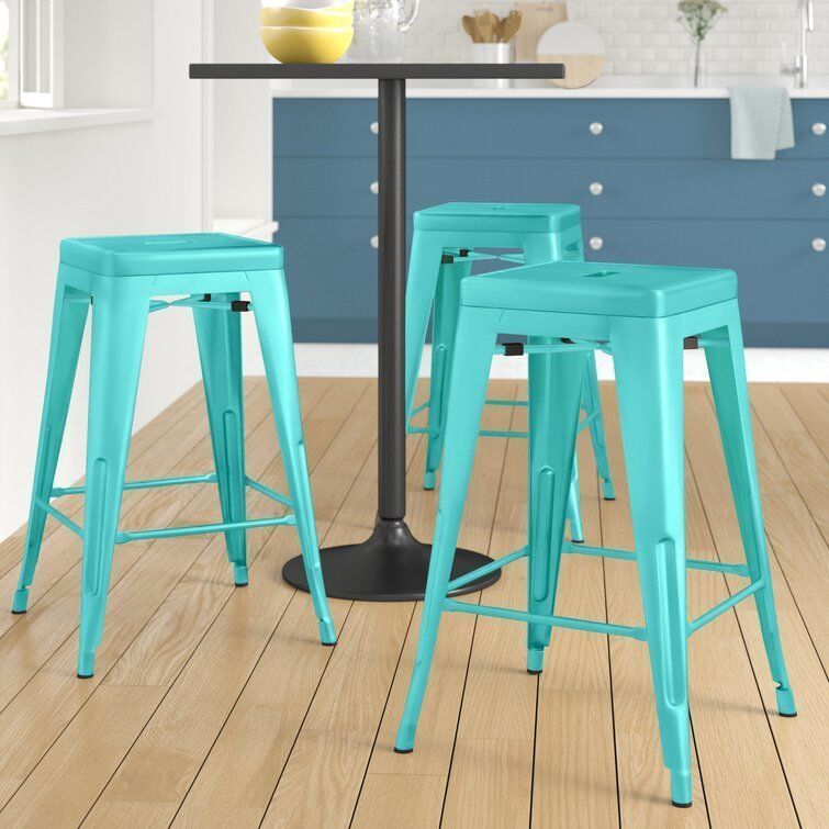 Alyssa Counter Stool Tall High Chair - 10 Colour 3D model_2
