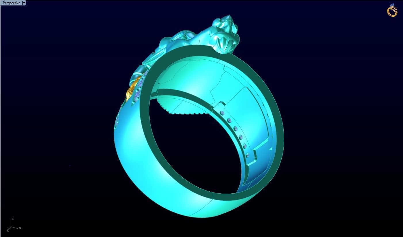 Goat ring - Men ring 3D print model_9