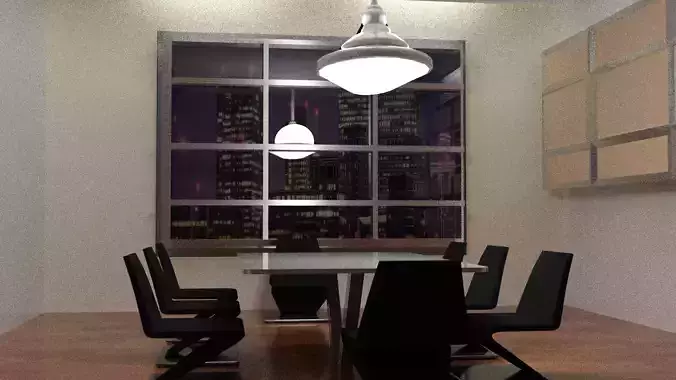 Office conference room interior 3D model