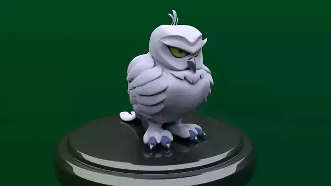 Owl low poly bird