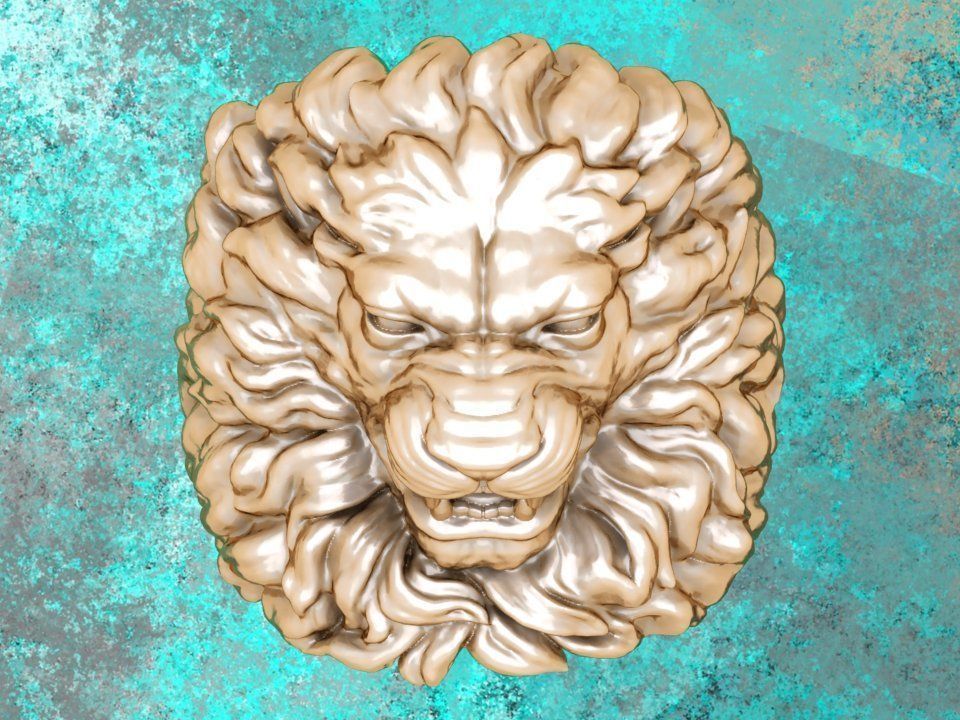 Lion Ring - Men ring 3D print model_1