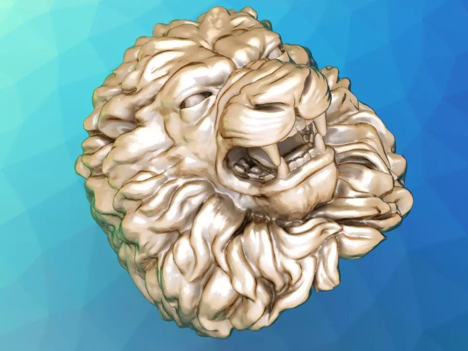 Lion Ring - Men ring 3D print model_0