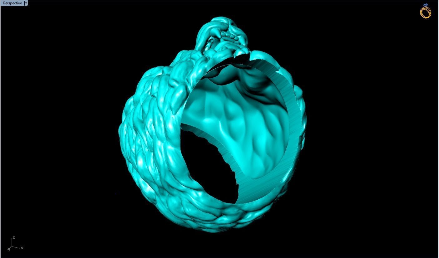 Lion Ring - Men ring 3D print model_9