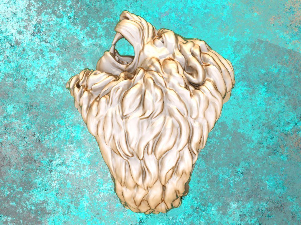 Lion Ring - Men ring 3D print model_2