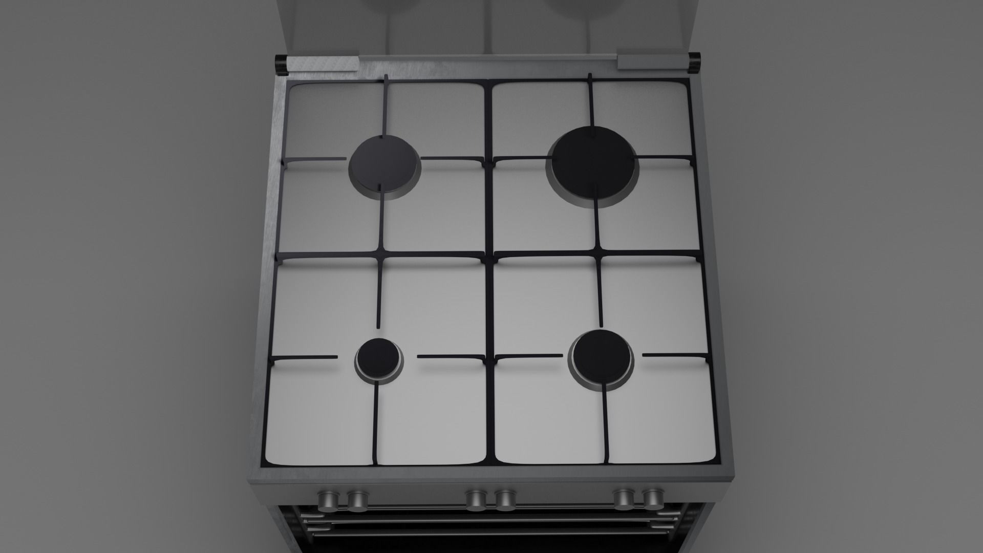 Cooker gas stove 3D model_2