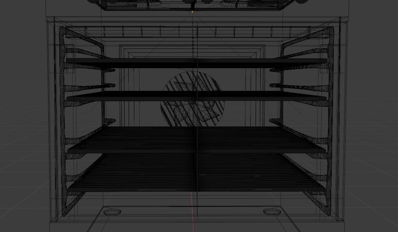 Cooker gas stove 3D model_6