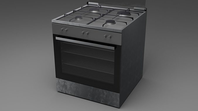 Cooker gas stove 3D model
