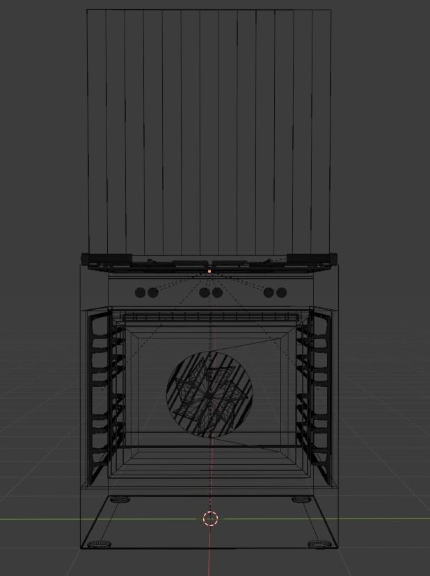 Cooker gas stove 3D model_5