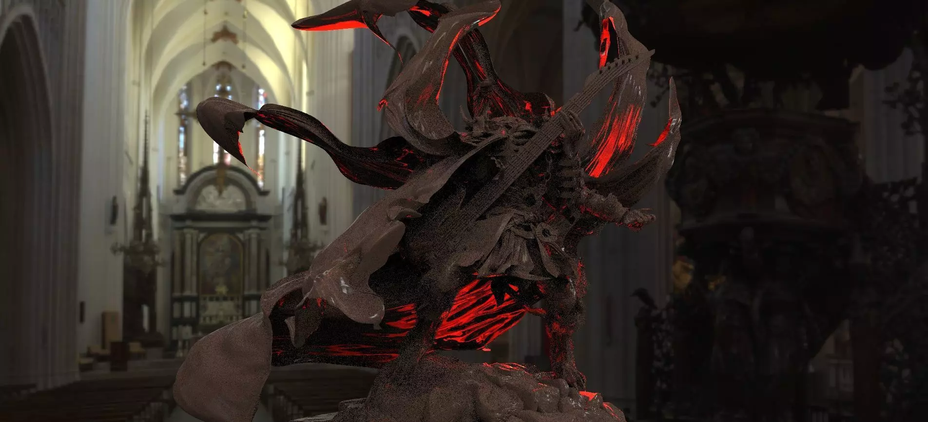 Headless Guitar warrior 3D model