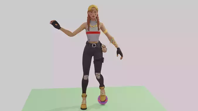 Aura Fortnite Low-poly 3D model