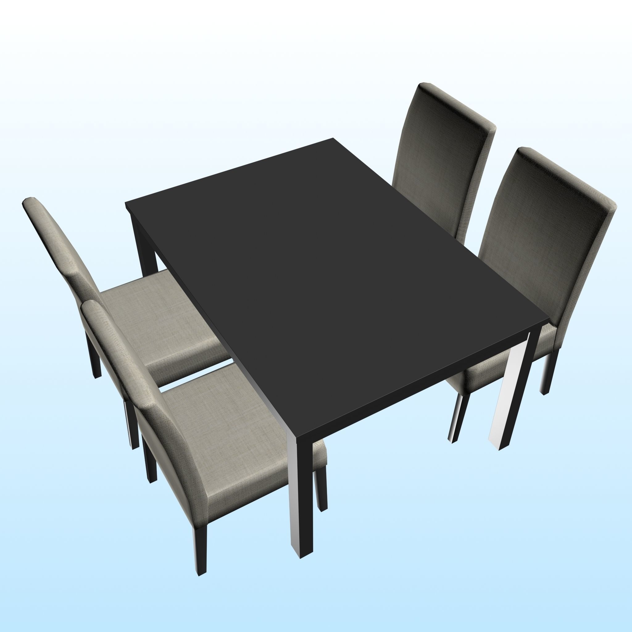 DINING TABLE PP 02 3D model_2