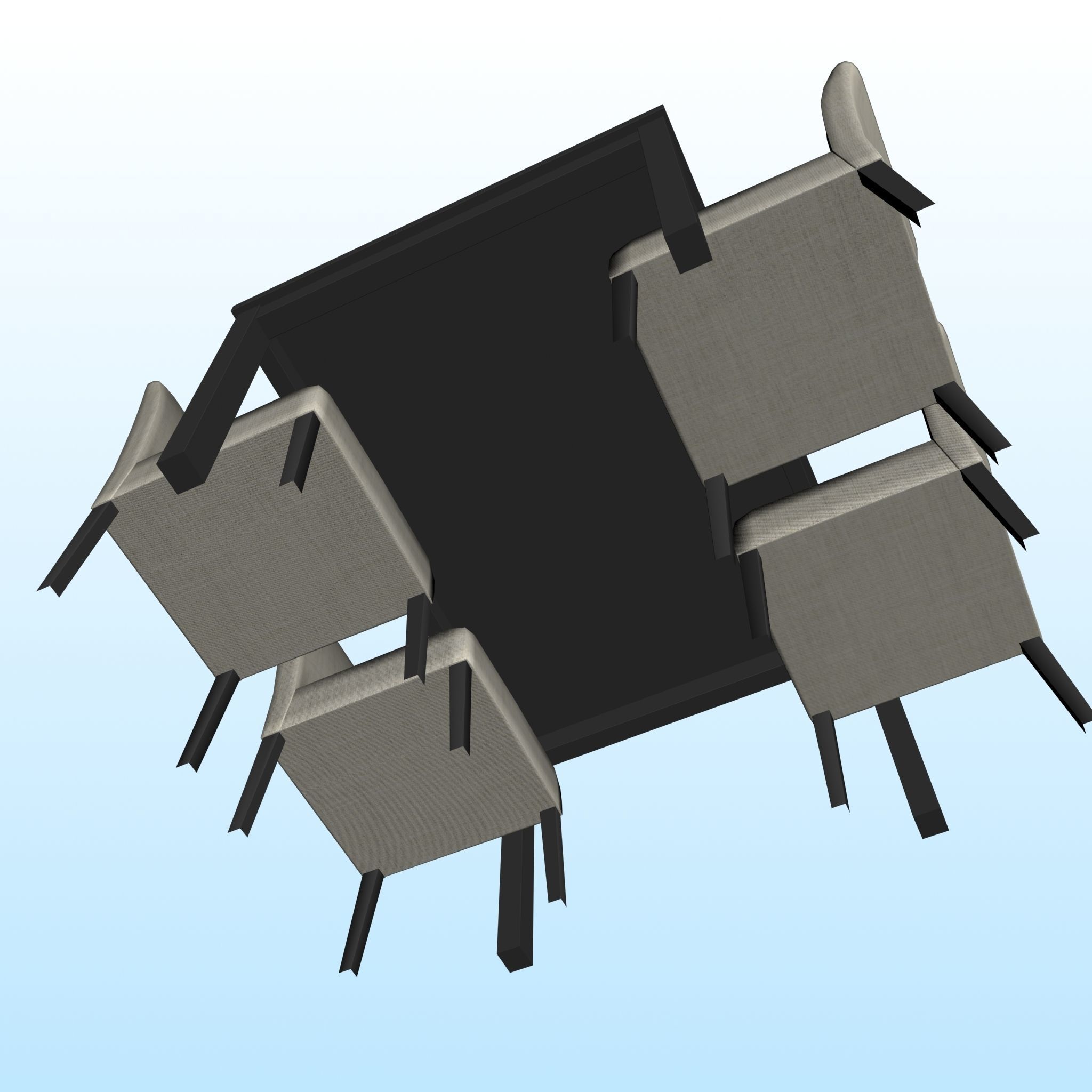 DINING TABLE PP 02 3D model_5