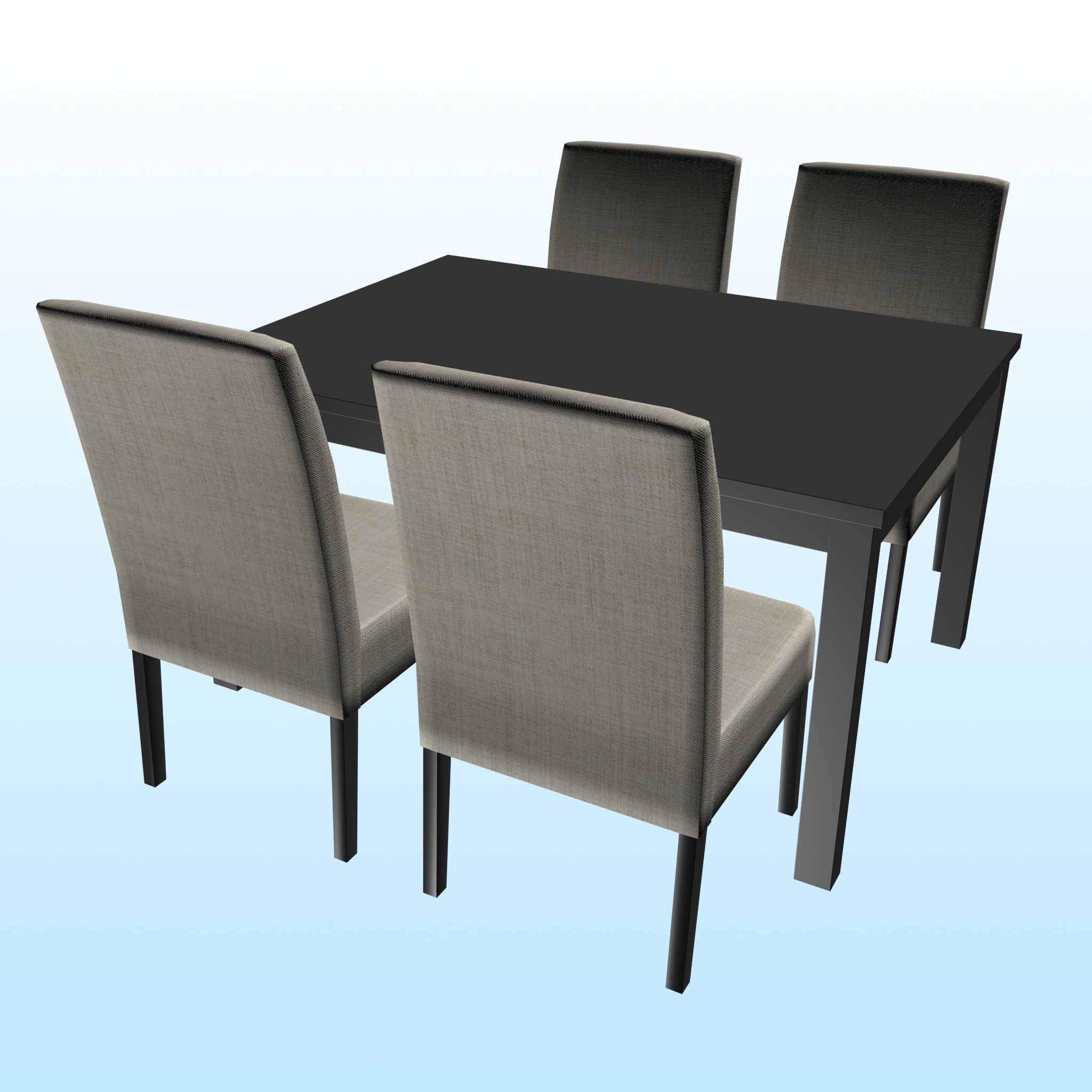 DINING TABLE PP 02 3D model_1