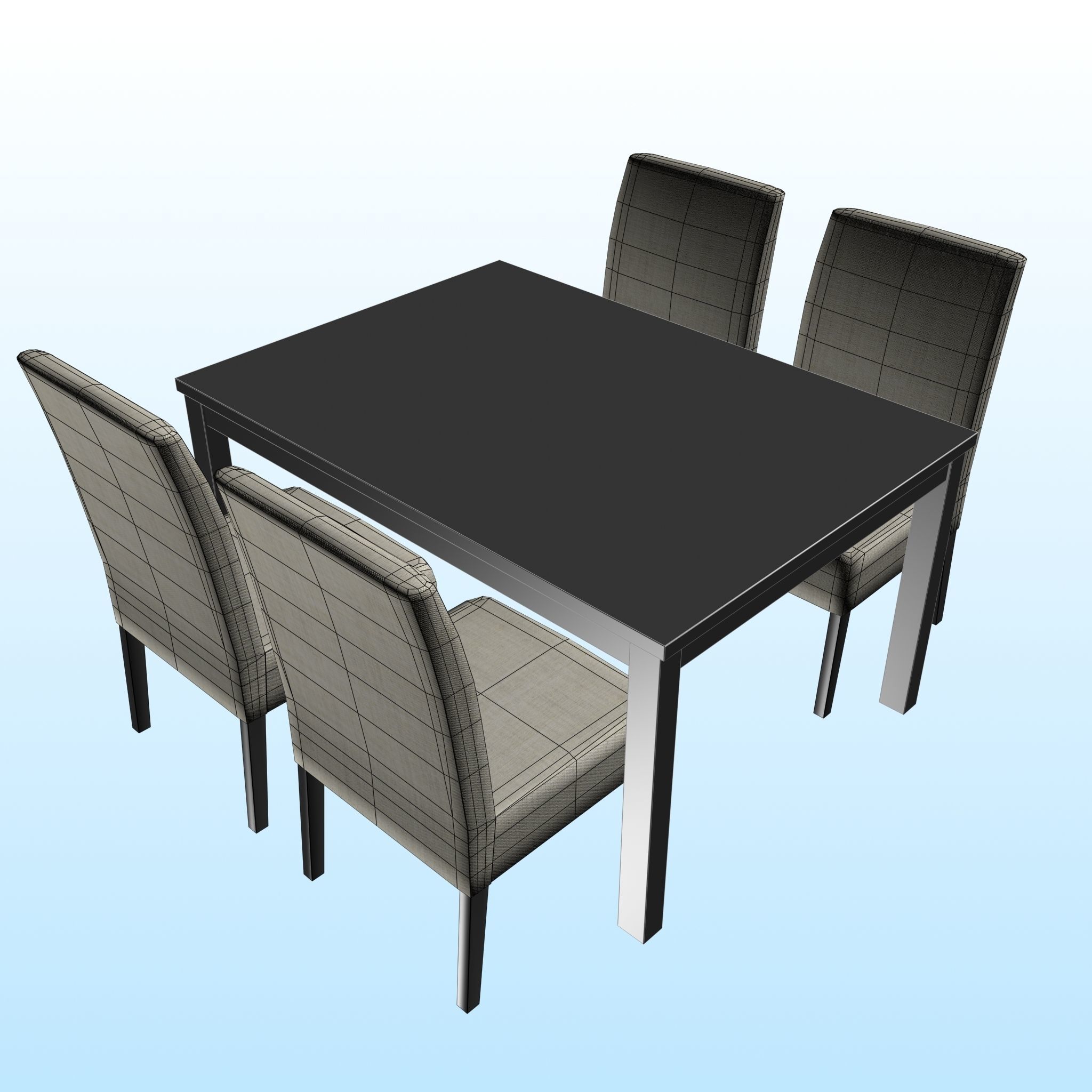 DINING TABLE PP 02 3D model_8