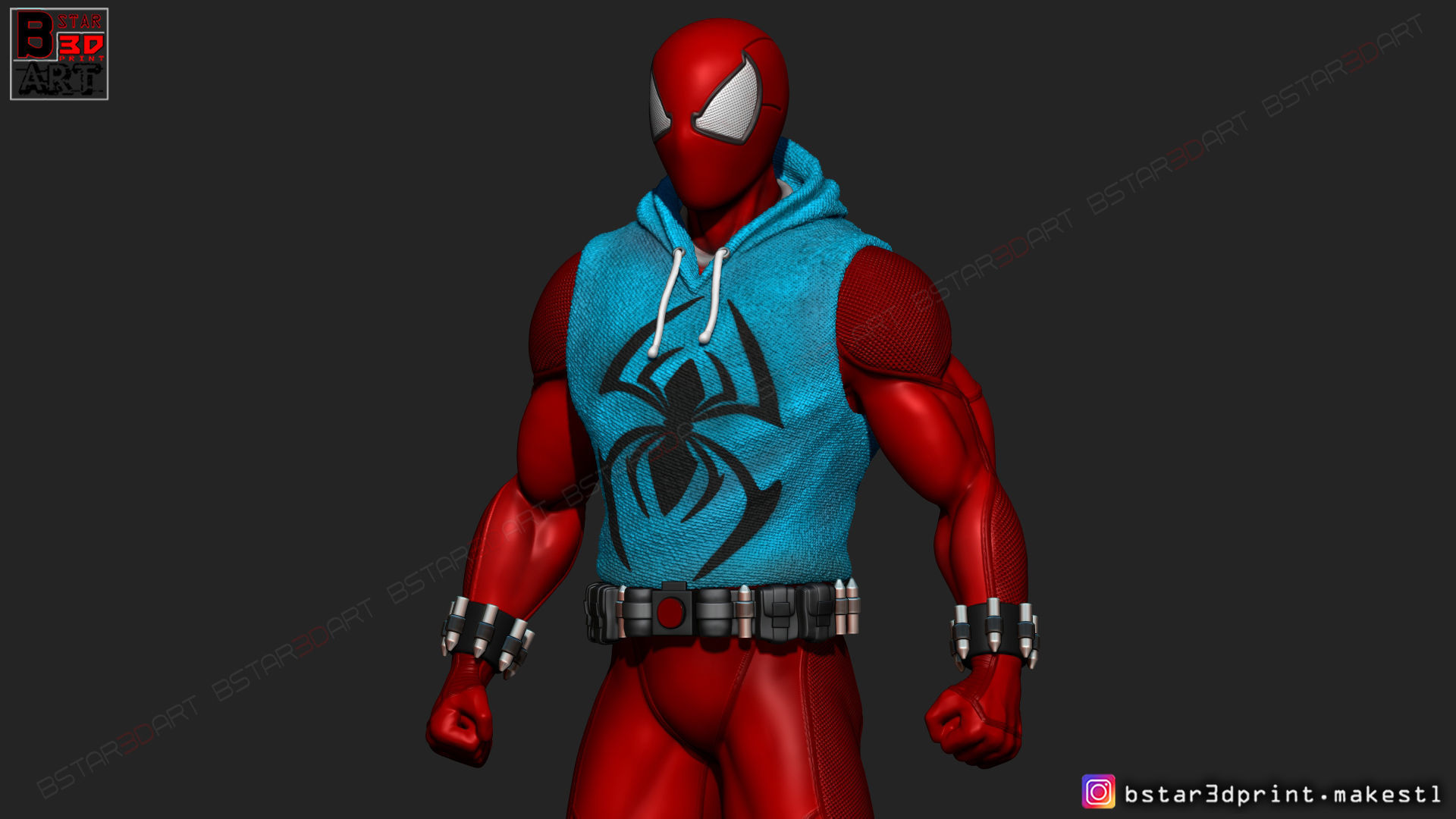 Scarlet Spider  -Spider man - Marvel comics - High Quality  3D print model_14