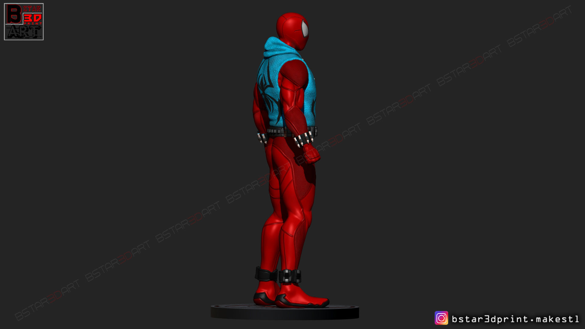 Scarlet Spider  -Spider man - Marvel comics - High Quality  3D print model_11