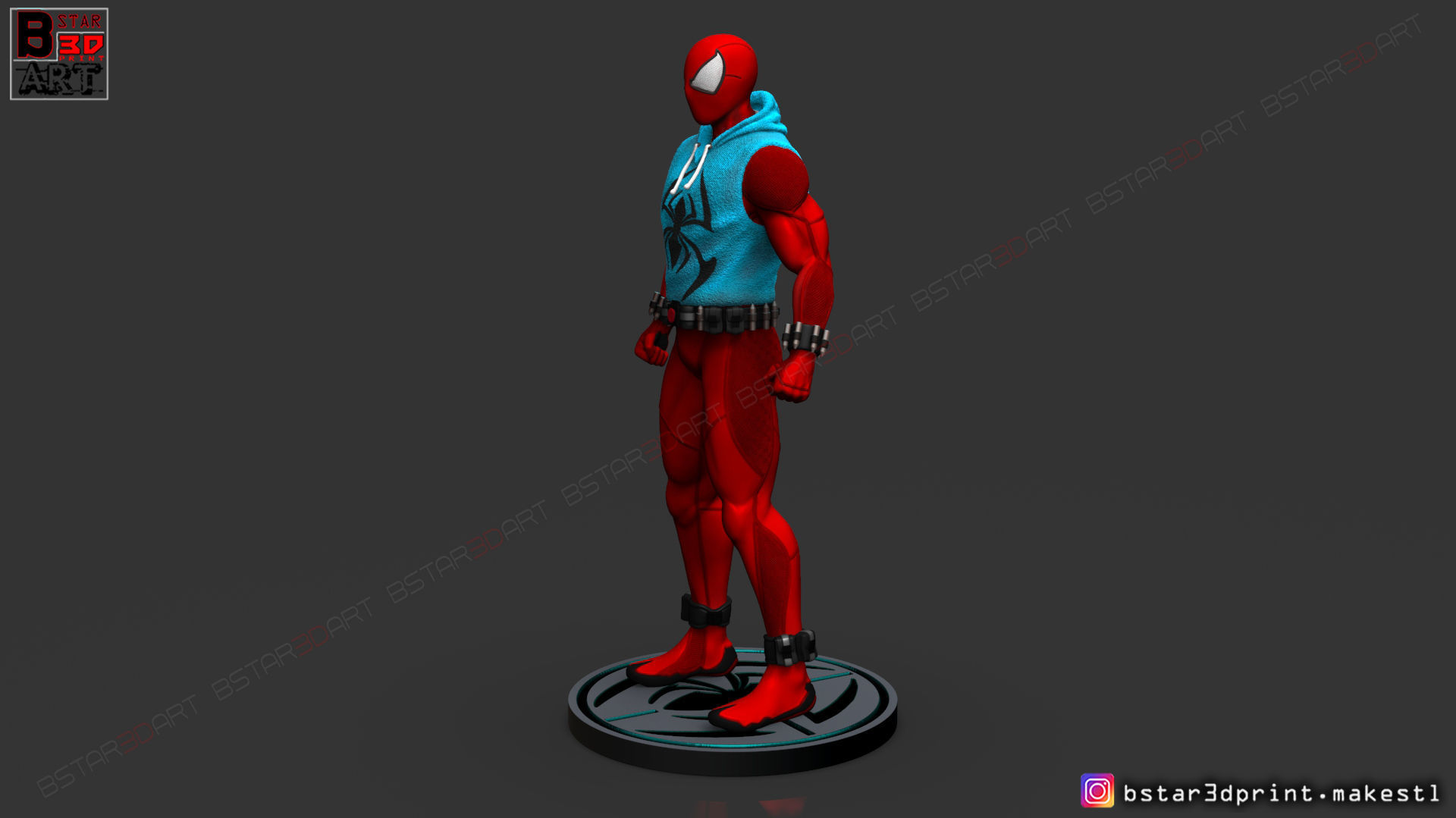 Scarlet Spider  -Spider man - Marvel comics - High Quality  3D print model_2