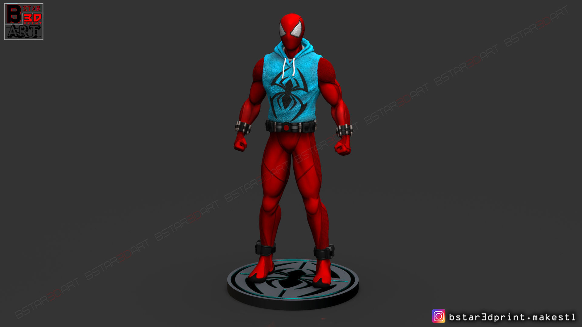 Scarlet Spider  -Spider man - Marvel comics - High Quality  3D print model_1