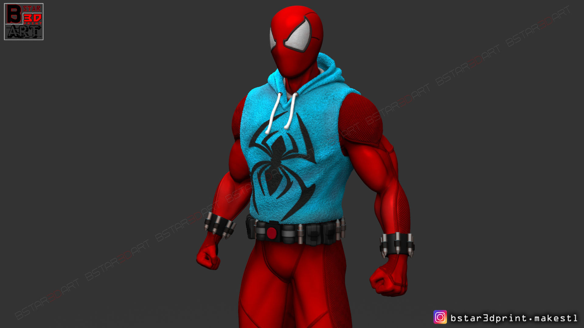 Scarlet Spider  -Spider man - Marvel comics - High Quality  3D print model_5