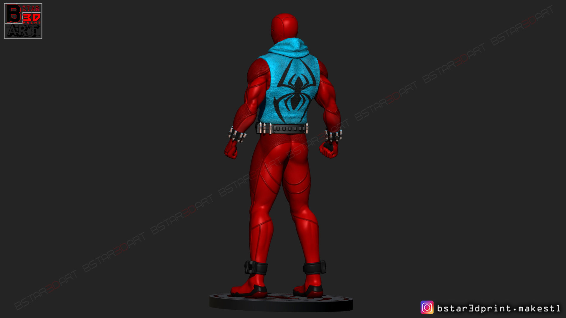 Scarlet Spider  -Spider man - Marvel comics - High Quality  3D print model_9