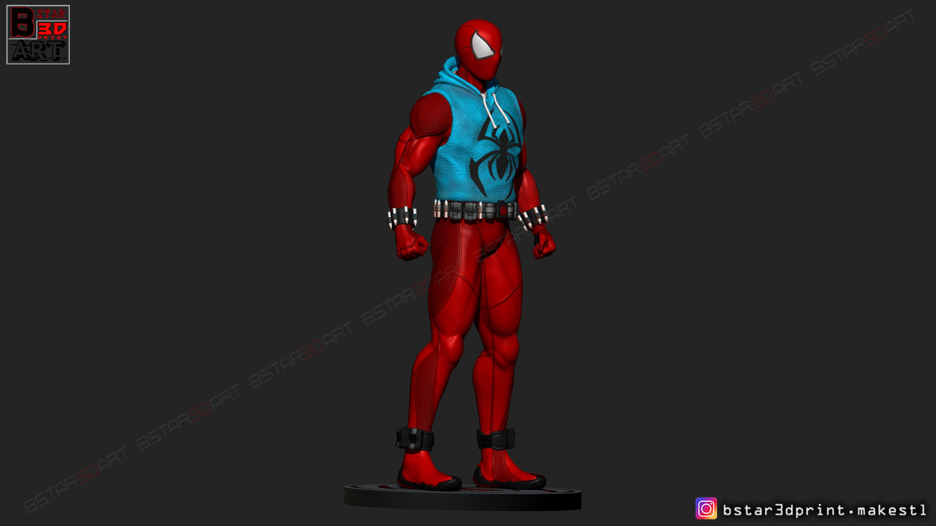 Scarlet Spider  -Spider man - Marvel comics - High Quality  3D print model_13