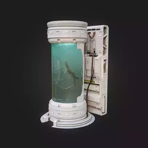 Sci Fi Lab Capsule Low-poly 3D model