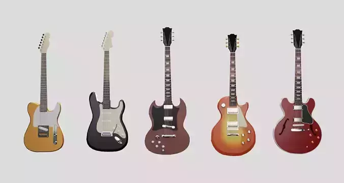 Mock up vintage electric guitar