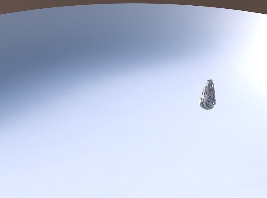 Vase curved slim 2 with intertwining lines twisted and tapere... 3D print model_3